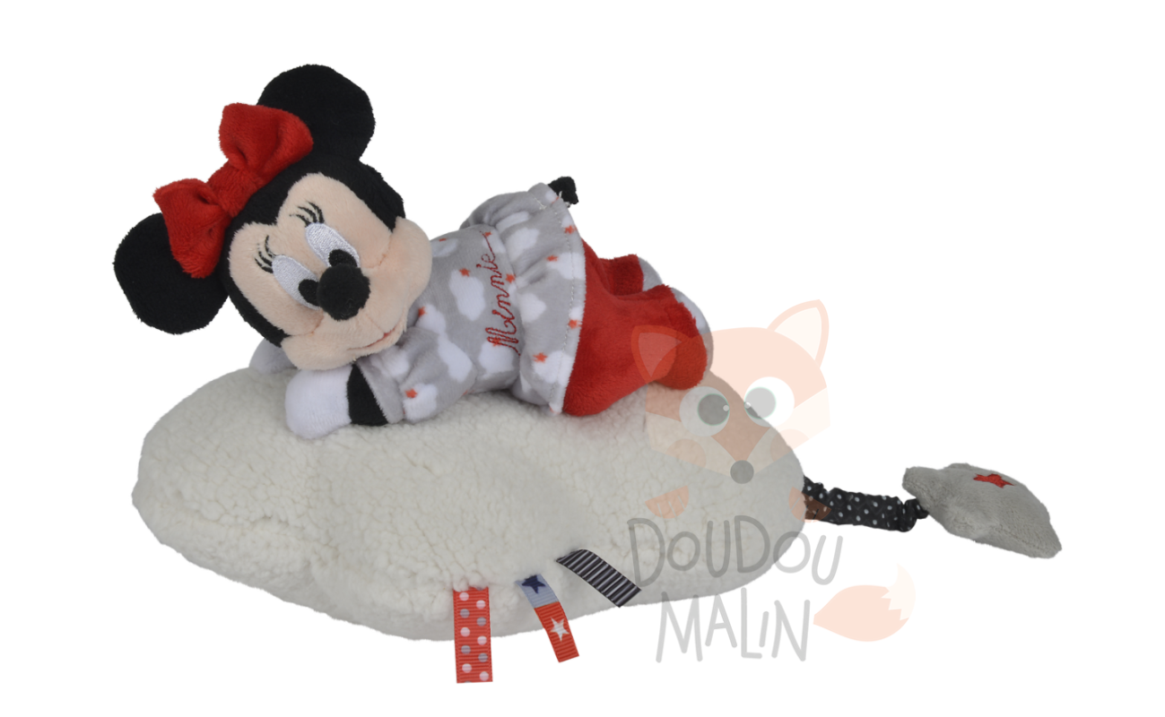  minnie souris boîte à musique nuage rouge blanc 